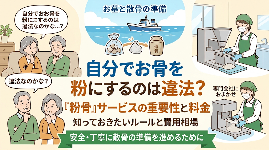 自分でお骨を粉にするのは違法か