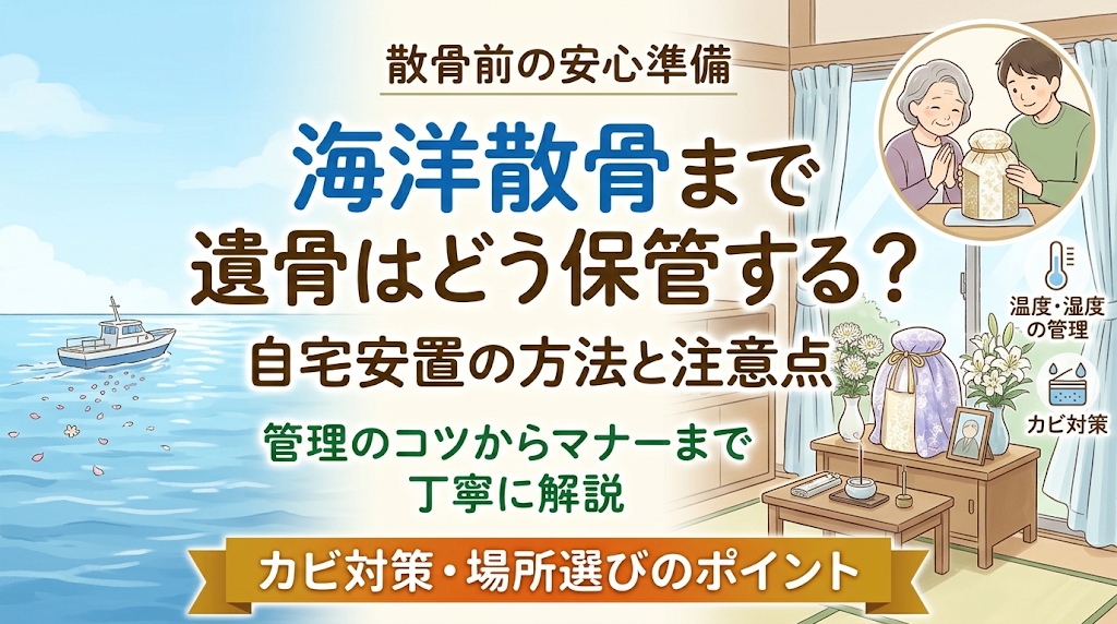 海洋散骨まで遺骨はどう保管する
