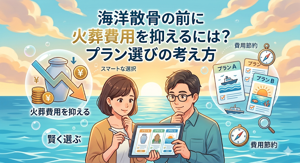 海洋散骨の前に火葬費用を抑えるには？プラン選びの考え方