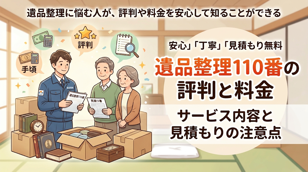 遺品整理110番の評判と料金｜サービス内容