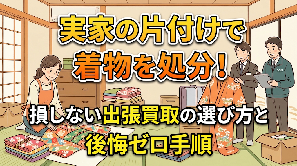 実家の片付けで着物を処分！損しない出張買取