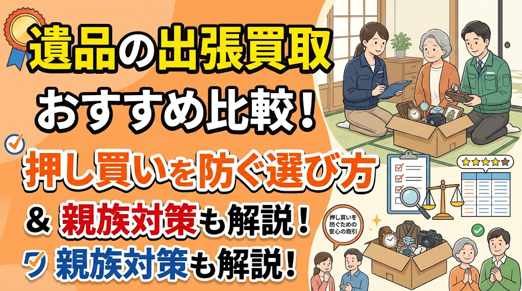 遺品の出張買取おすすめ比較！押し買いを防ぐ選び方