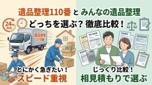 遺品整理110番とみんなの遺品整理の違い