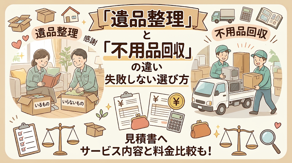 遺品整理業者と不用品回収業者の違い