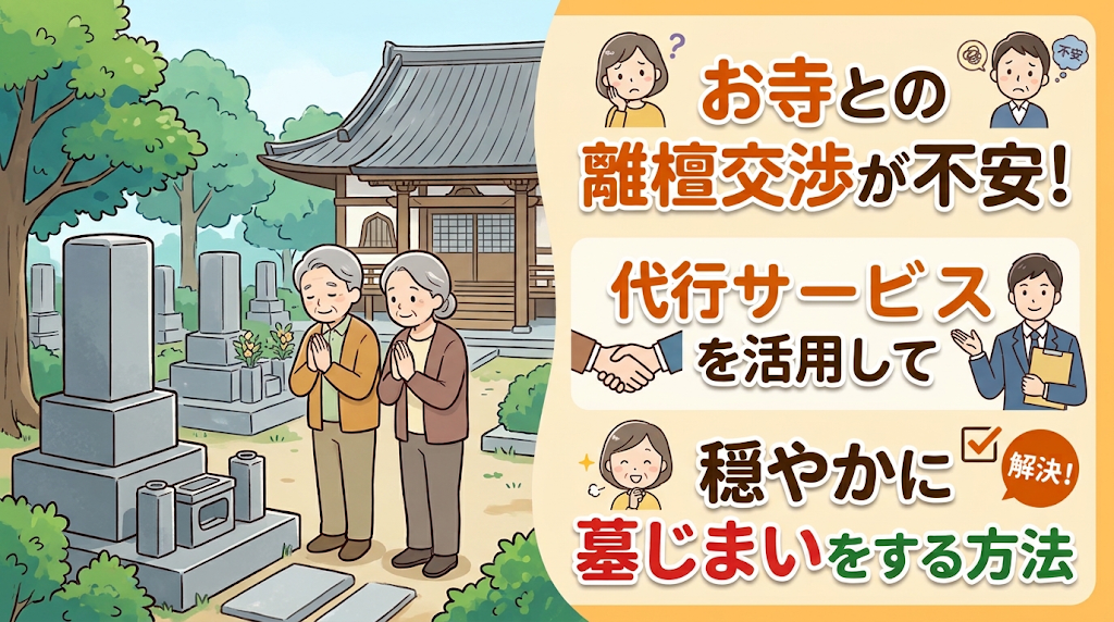 お寺との離檀交渉が不安!代行サービスを活用