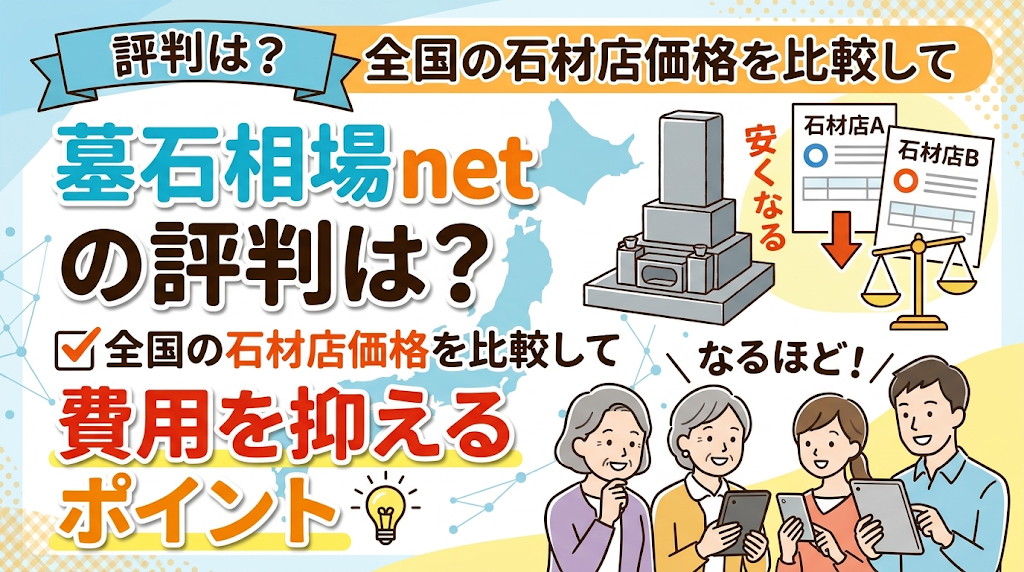 墓石相場netの評判は？全国の石材店価格を比較して費用を抑える