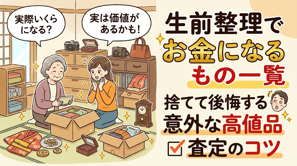 生前整理でお金になるもの一覧｜捨てて後悔する意外な高値品